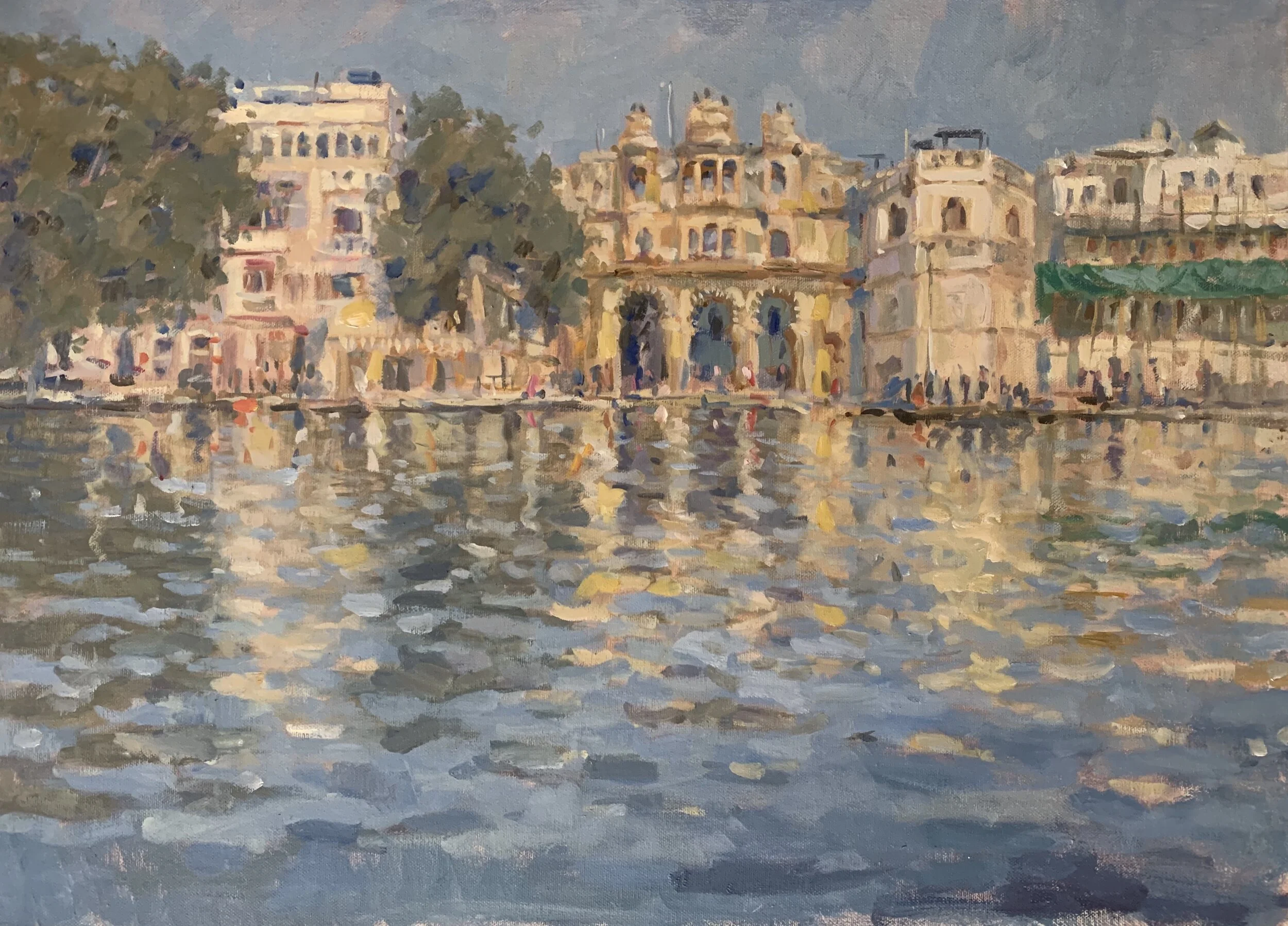 Udaipur Reflections, 40 x 55cm, oil on canvas.jpg