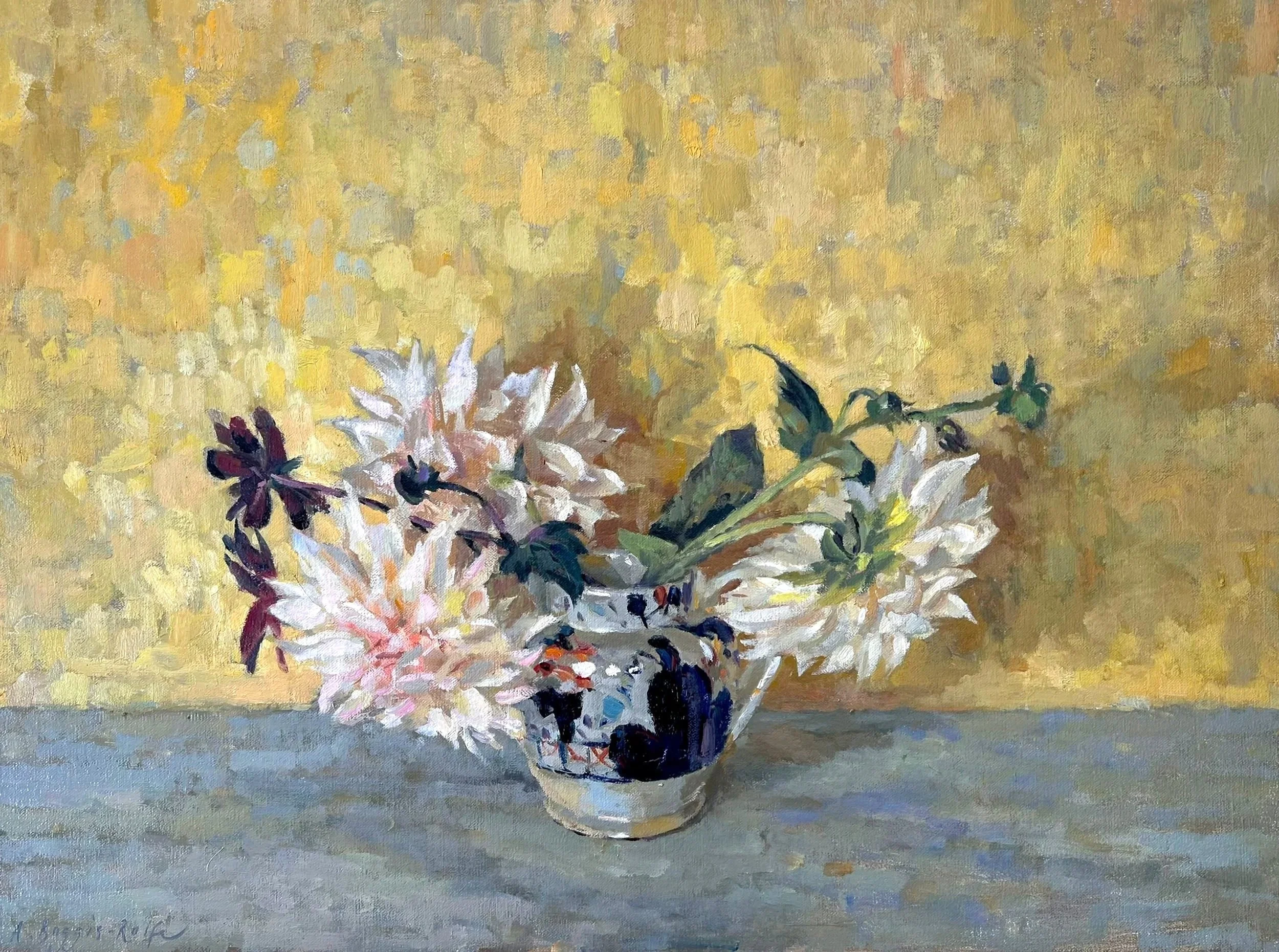 Dahlias in a Lustre Jug