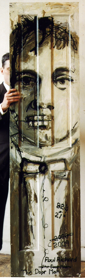 Doorman, Oil on Door, 82.25"x 21", 2009