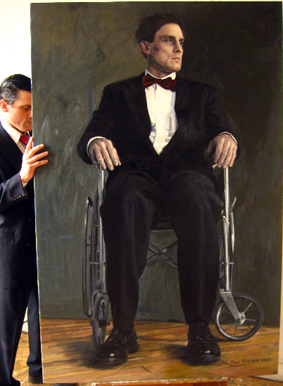 Wheelchair Man II, Oil on Canvas, 68"X50", 2009