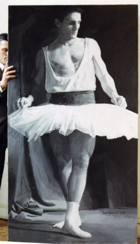 Tutu Man, Oil on Canvas, 87"x 46", 2010
