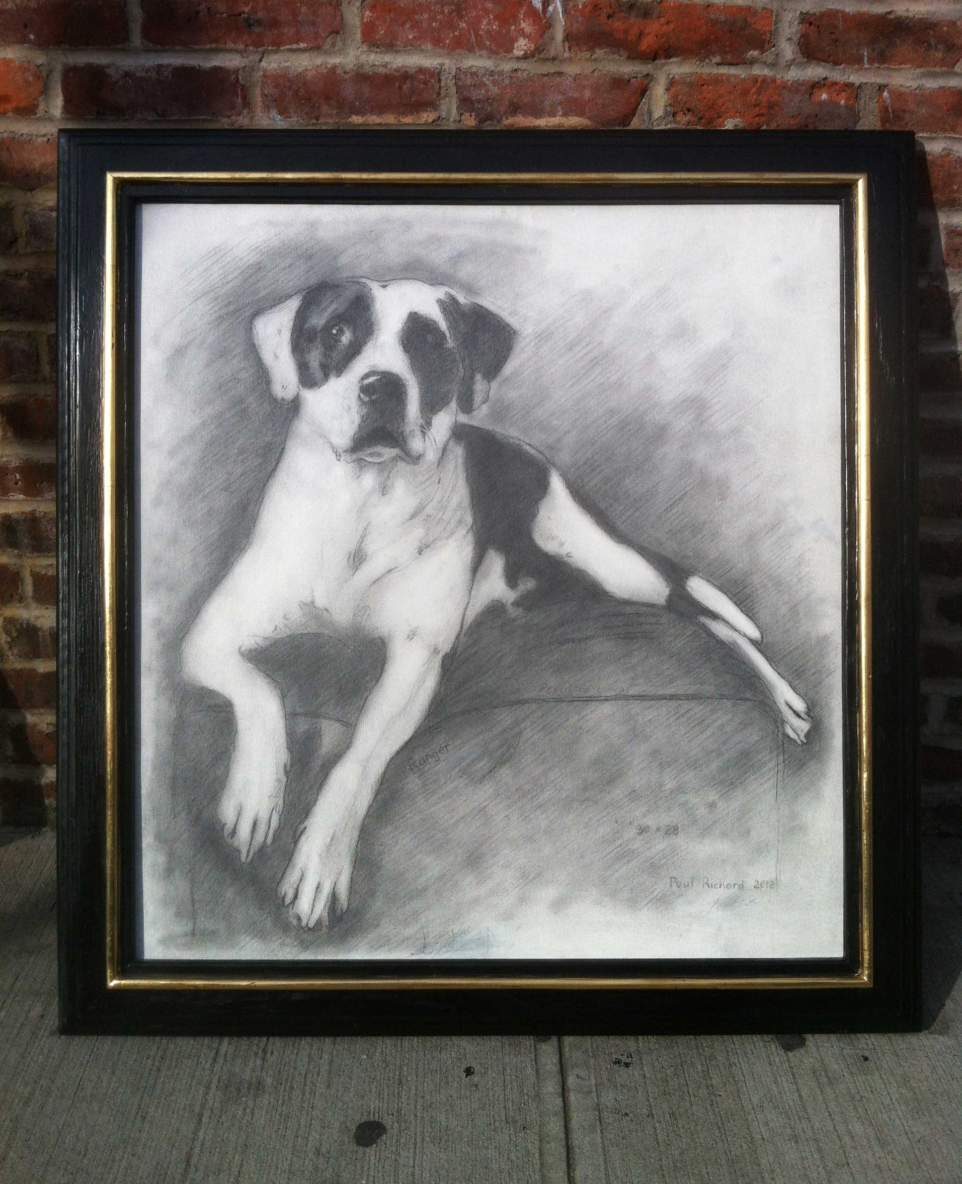 Ranger, Pencil & Liquin on Canvas, 30" x 28", 2012 