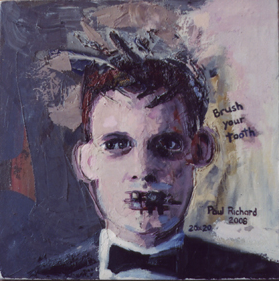 Brush Your Tooth, Oil on Canvas, 20"x 20", 2008