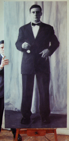 Early Man, Oil on Canvas, 88"x 52", 2009