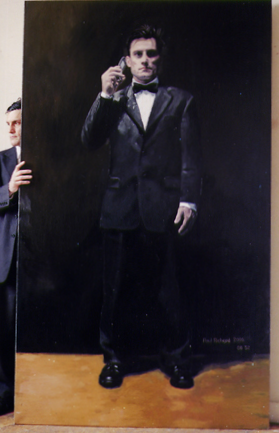 Cell Phone Man, Oil on Canvas, 86"x 52", 2006