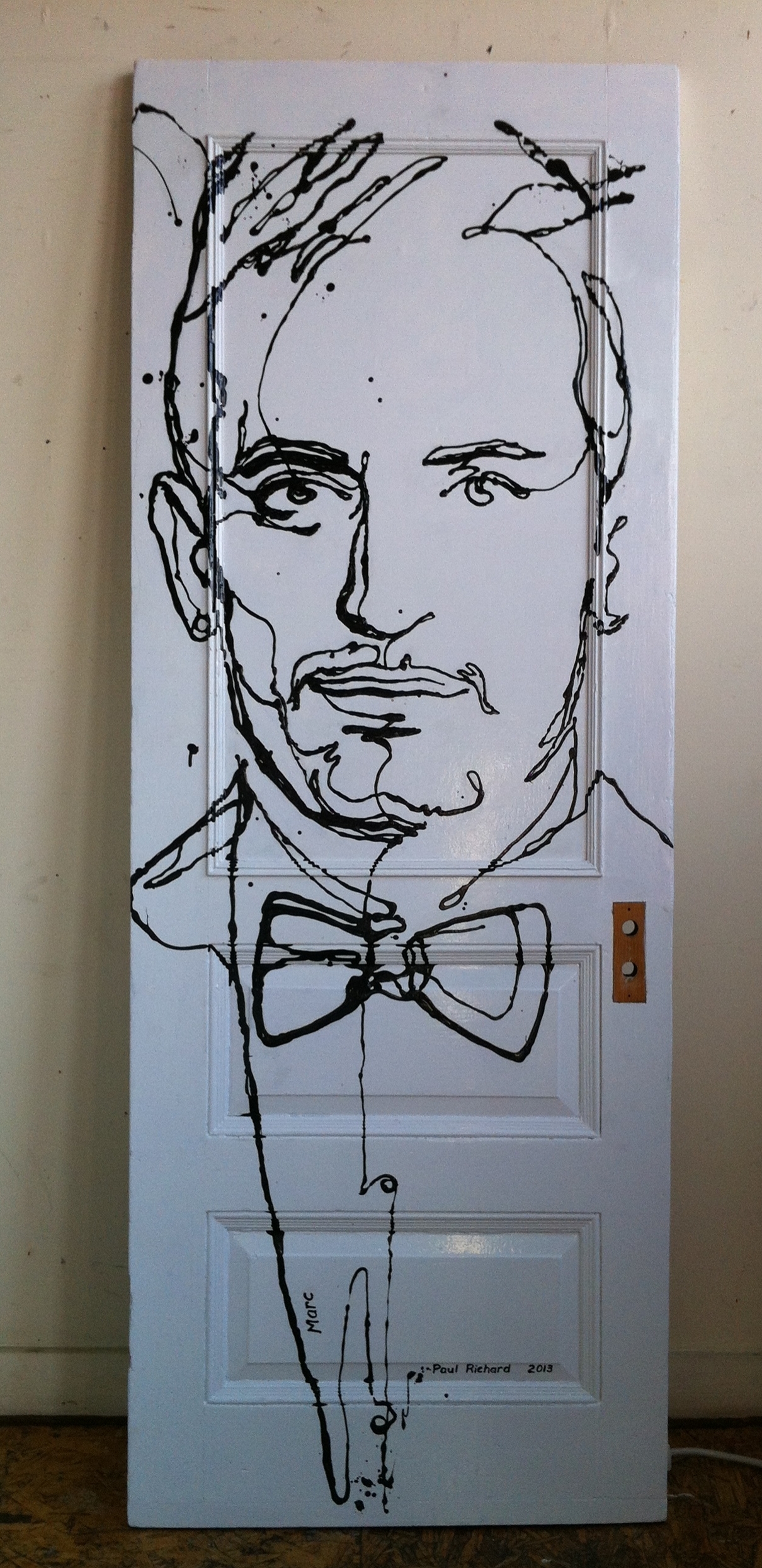 Marc — Oil on door 7' x 3'