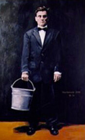 Paul Richard’s Bucket Man painting acquired by Larry Ellison, founder of Oracle.