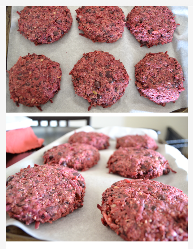 Smokey Black Bean and Beet Veggie Burgers