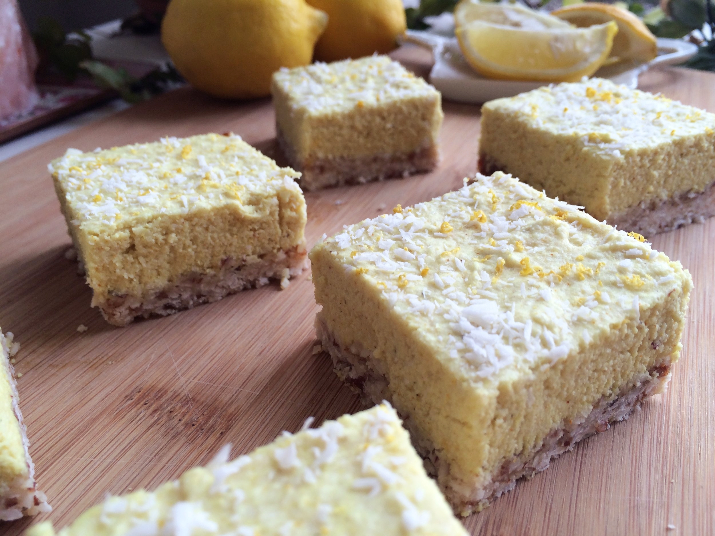 Coconut Cashew Lemon Bars