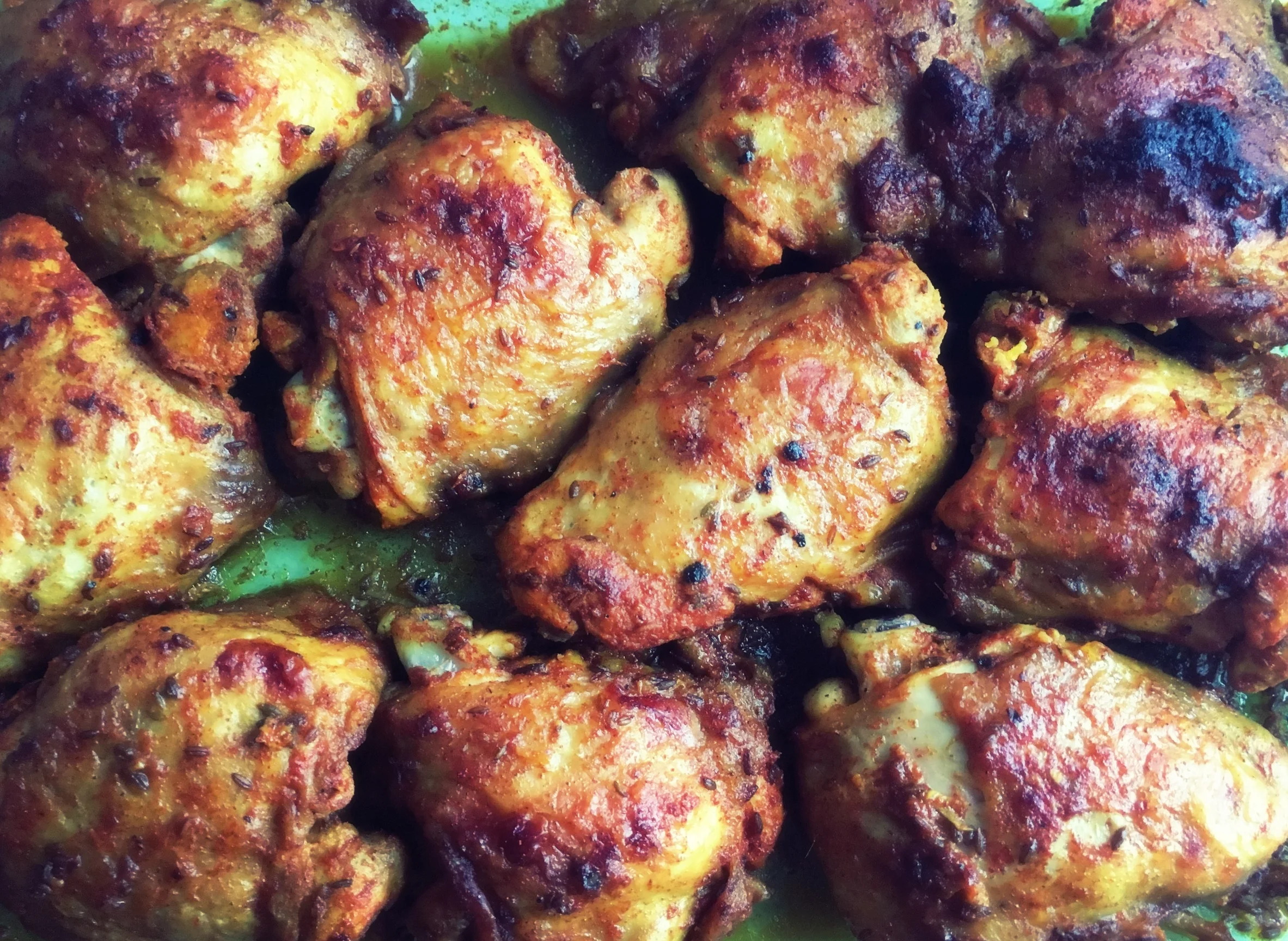 Spicy Marinated Chicken with Turmeric and Cumin Seeds