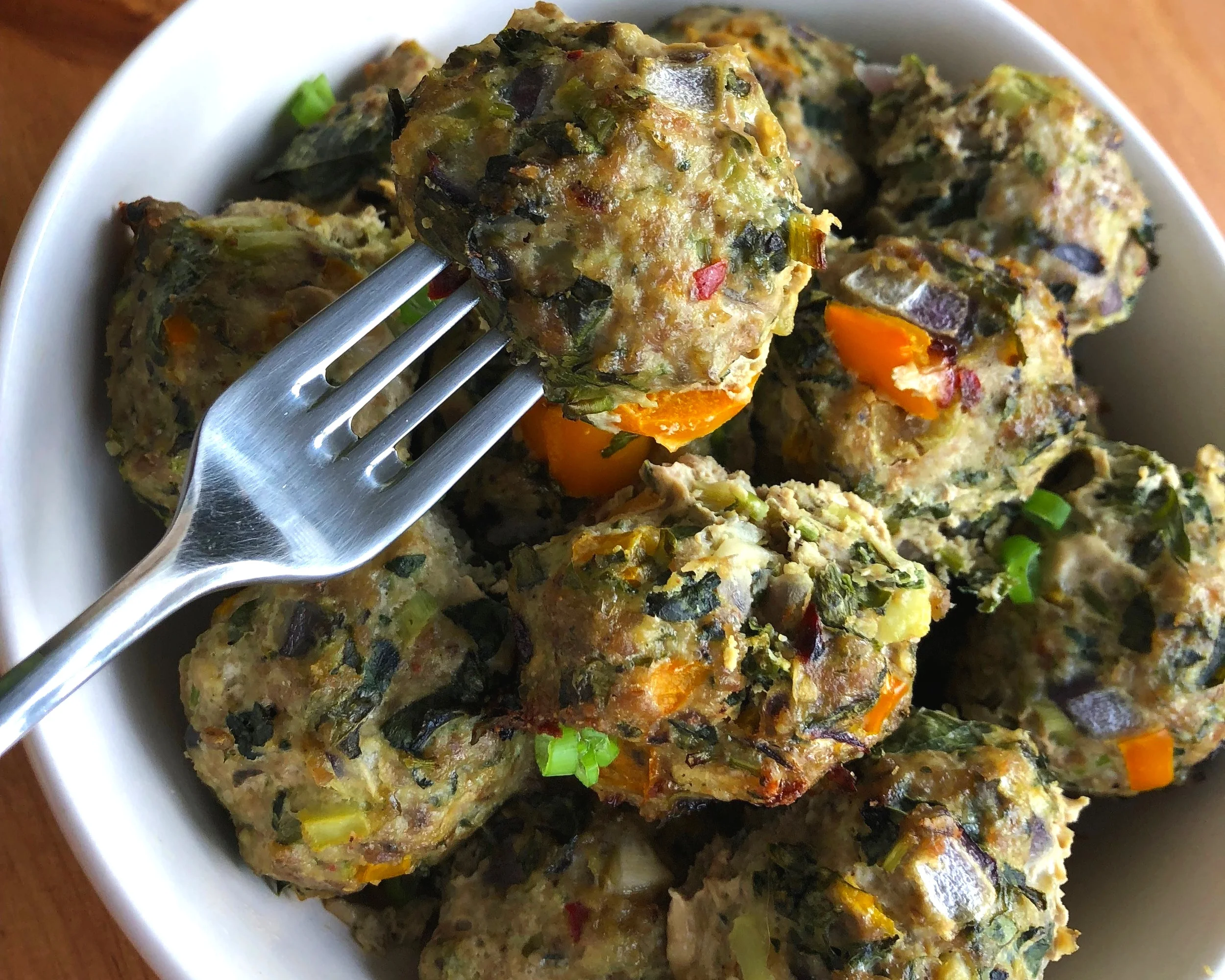 Mediterranean Turkey &amp; Vegetable Meatballs