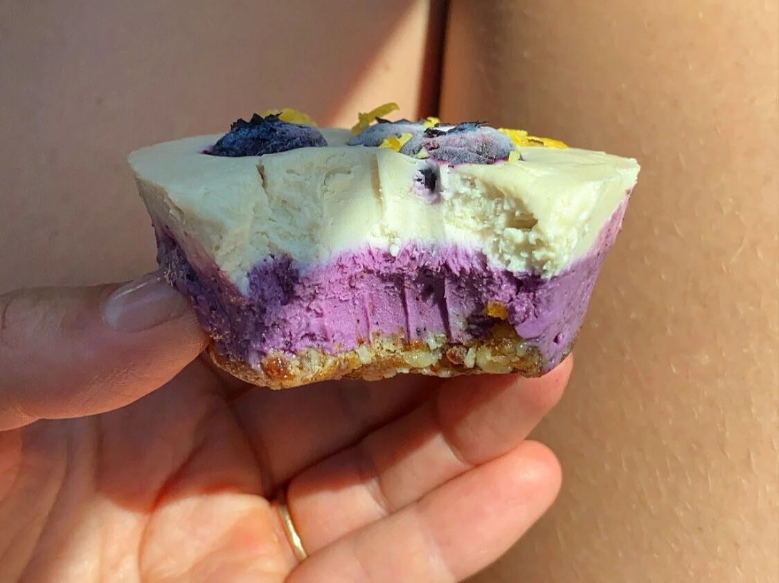 Blueberry Lemon Mini Cheesecakes (Raw Vegan)