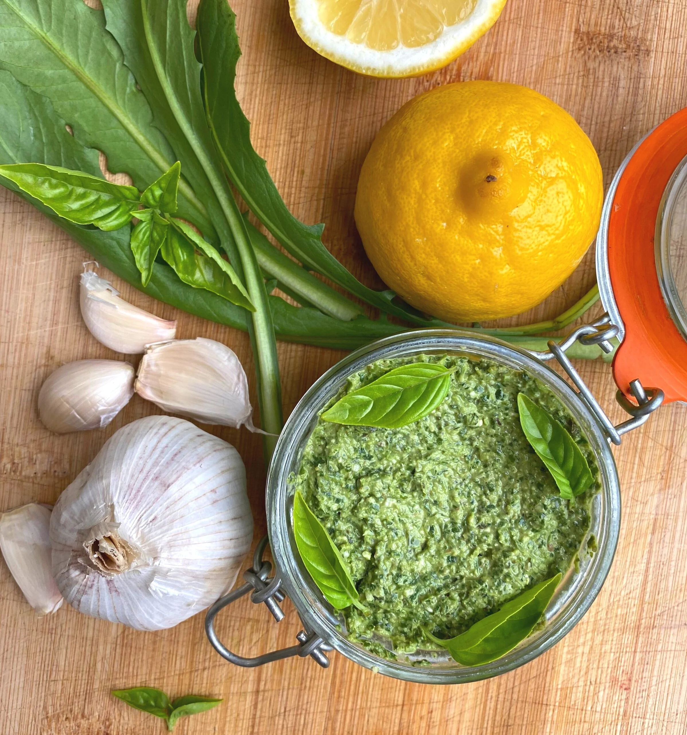 Dandelion Hemp Seed Pesto