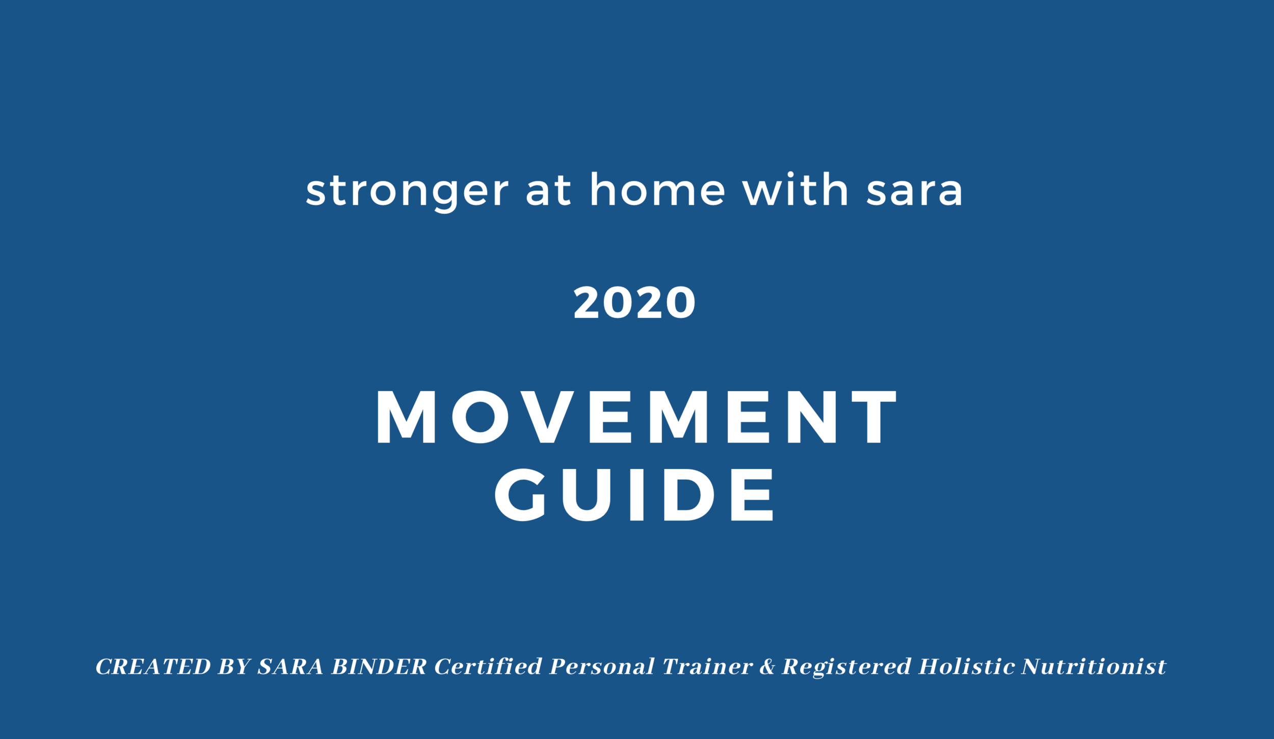STRONGER AT HOME WITH SARA