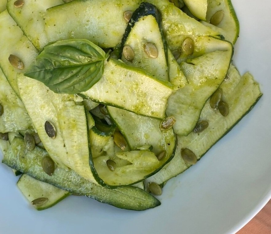 Zucchini Ribbon Salad with Fresh Basil Vinaigrette