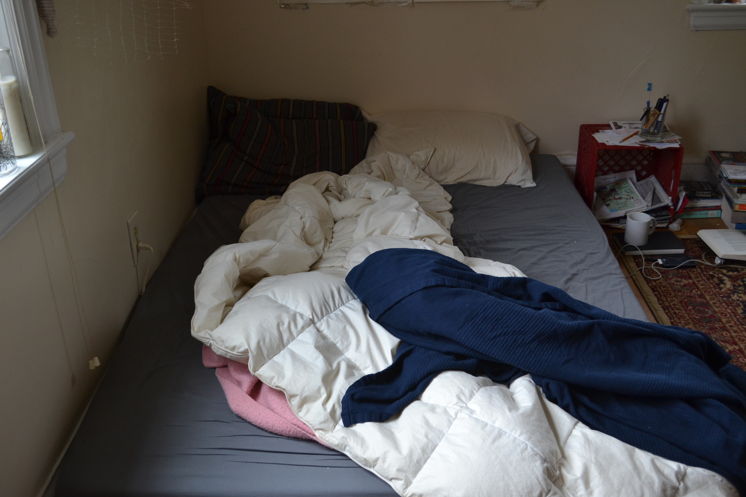      JENNY + ALEX     I forgot to ask how they know each other. Jenny wants us to try to dream together. Alex is quiet but likes Steve Reich and got his GED. Jenny told me that without glasses it looked like I had attached small like pieces of bright