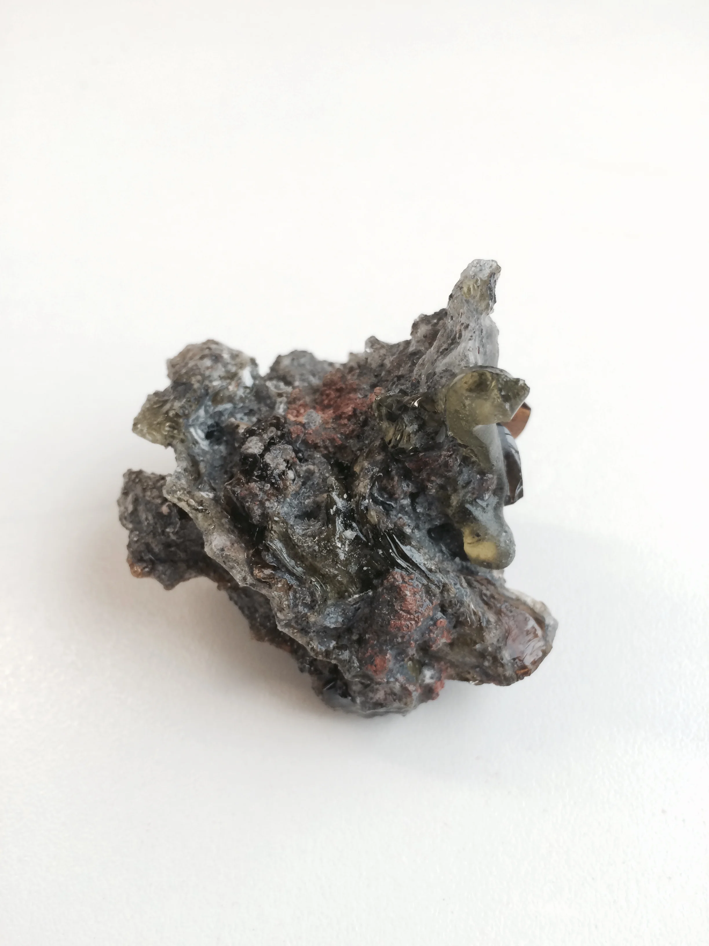 Above: trashglomerate hand collected from a sample of trash-incinerator ash in 2016
