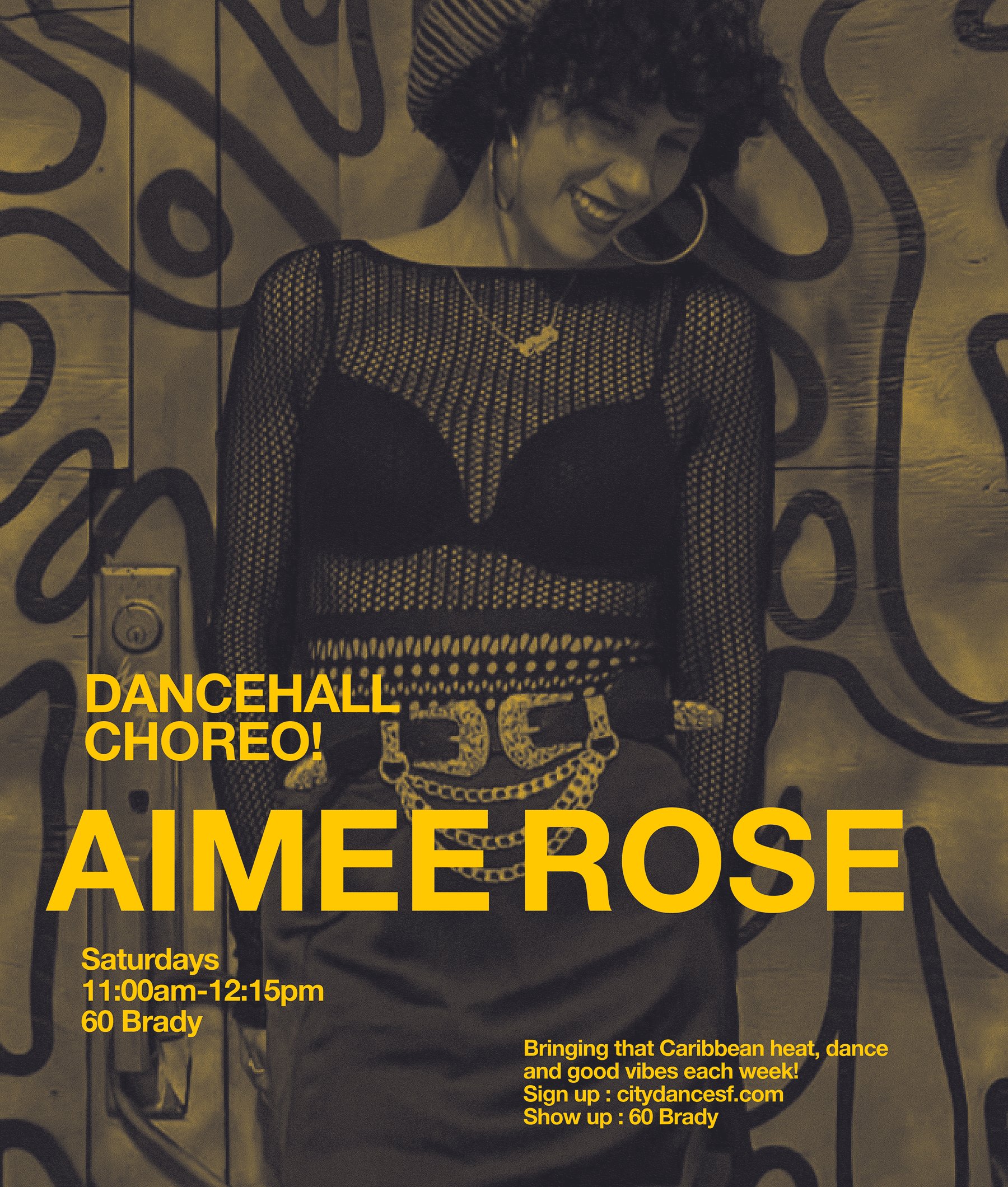 Aimee will be OFF until October. Mikaela is subbing Sept. 12. This class will brighten up your Saturday morning :) See you at 11:00am today! | 60 Brady | CLICK ON PIC TO SIGN UP ^ Or pay at the desk