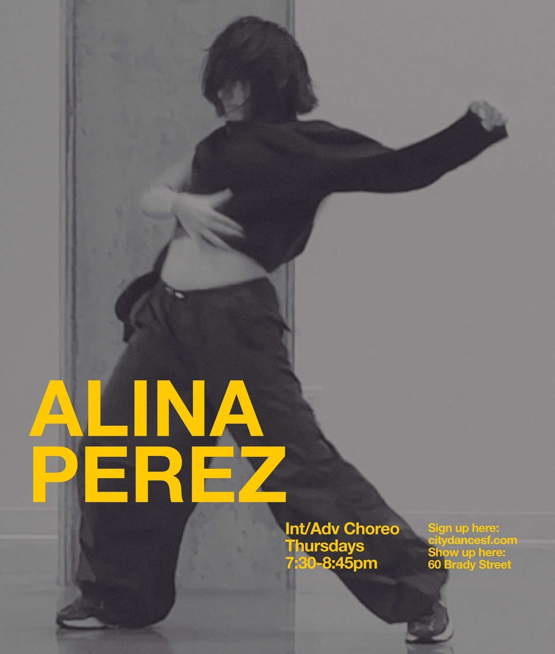 Alina's class is longer now!  Thursdays 7:30-8:45pm! | 60 Brady