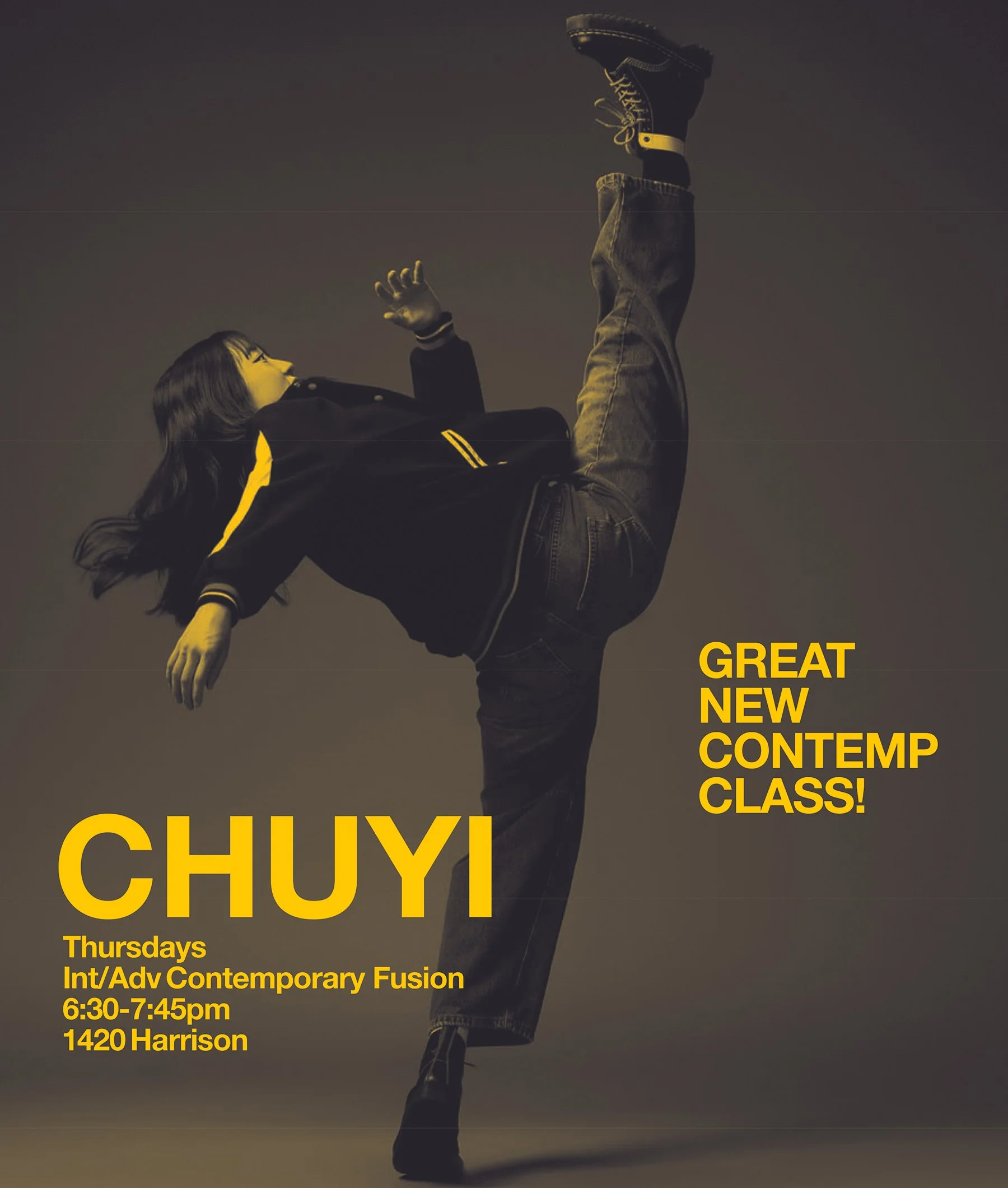 We are so thrilled that Chuyi is now teaching a Contemporary Fusion class every Thursday night at the Annex! Join us at 6:30pm | 1420 Harrison | CLICK ON PIC TO SIGN UP ^ Or pay at the desk :)
