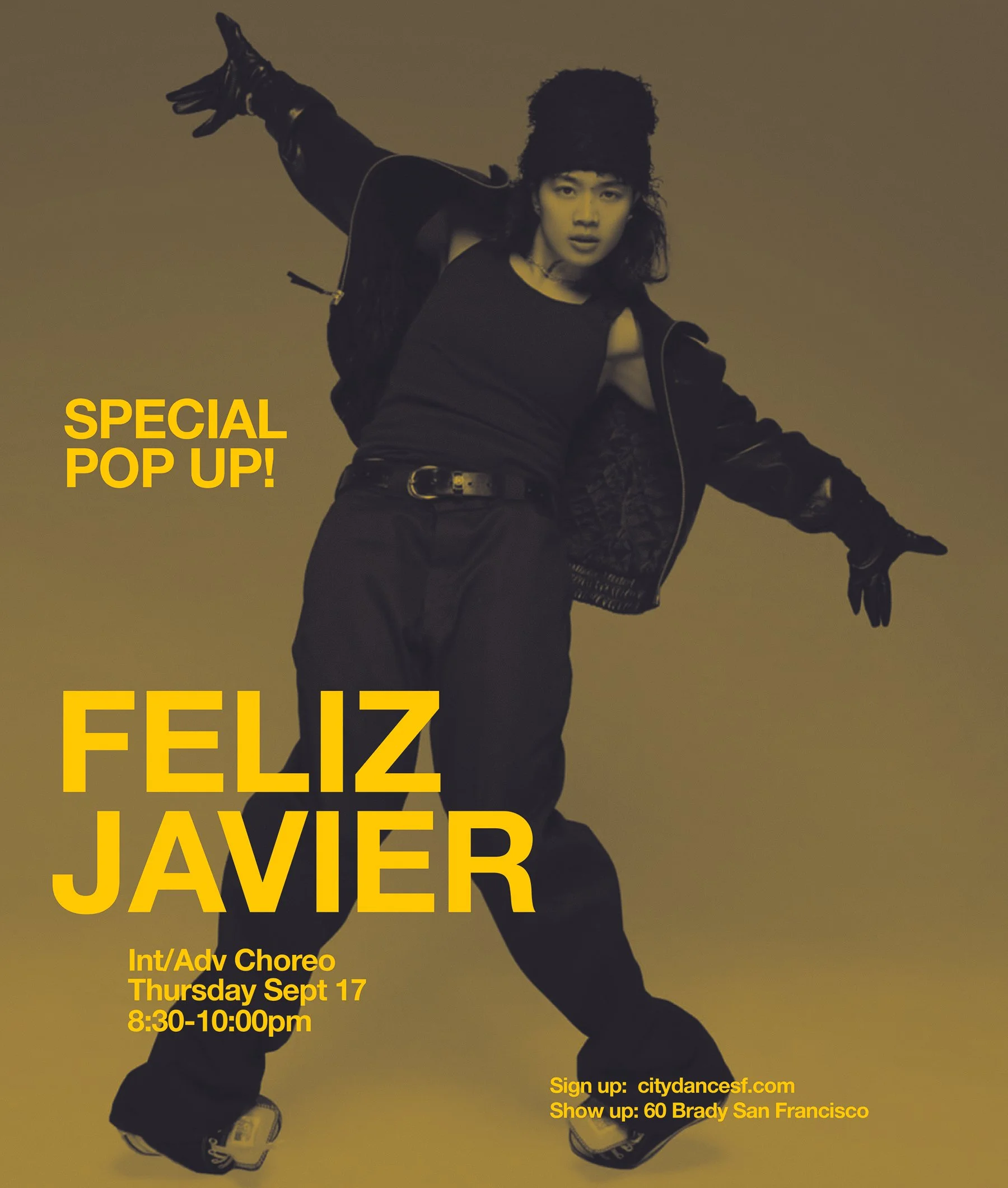 THURSDAY SEPT 17TH! Dance with Feliz at 8:30pm | 60 Brady | Click on pic to sign up ^ or pay at the studio