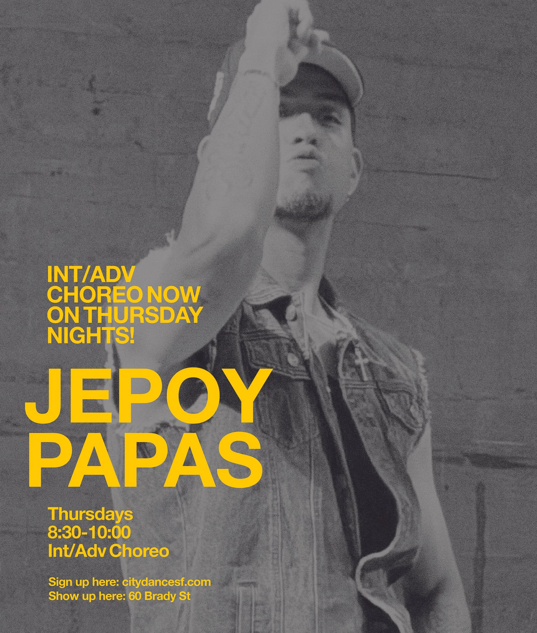 Jepoy's Int/Adv Class has moved from Fridays to THURSDAYS at 8:30pm! | 60 Brady