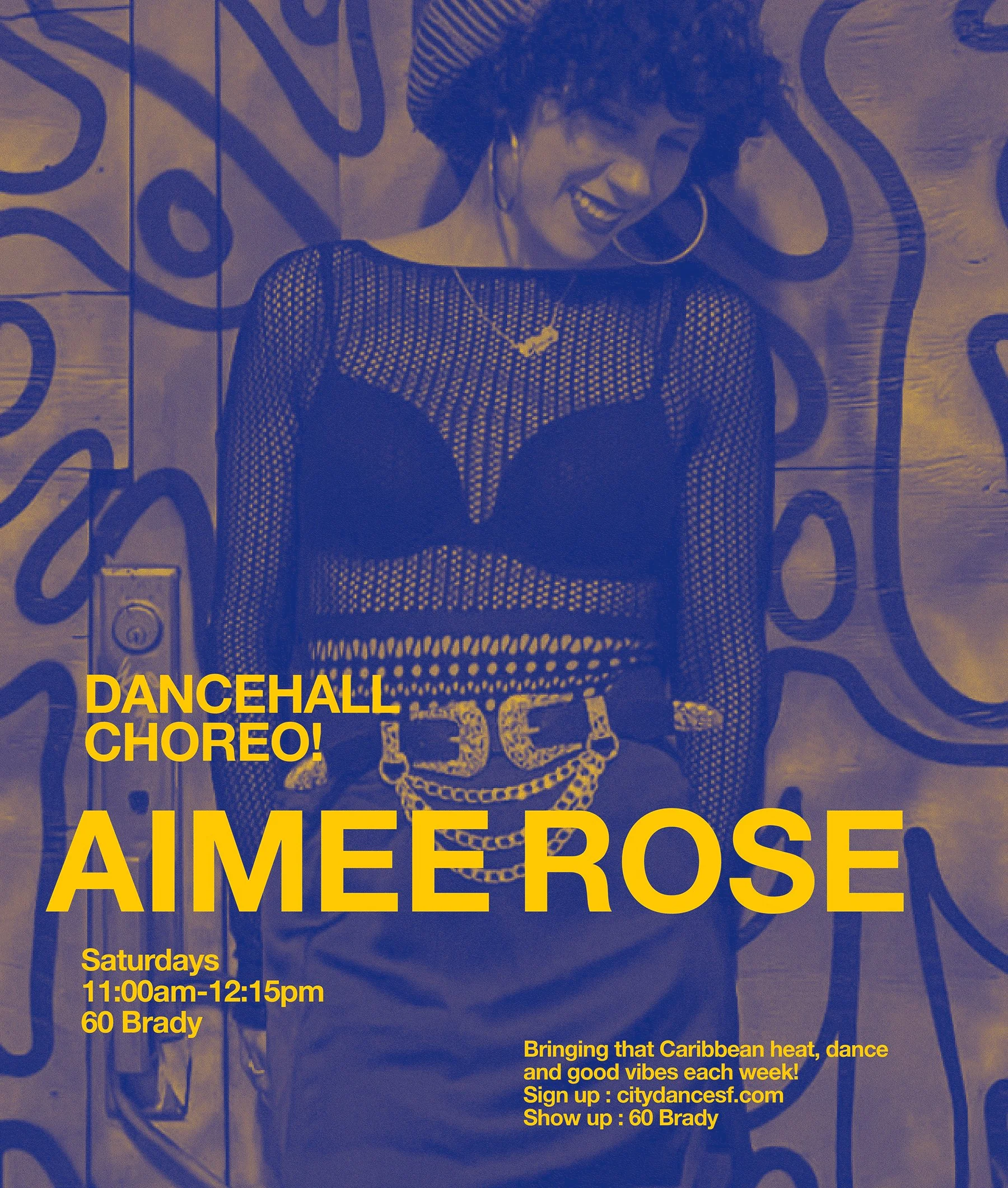 Aimee's fantastic Dancehall Choreo class is BACK ON today,Join us THIS MORNING at 11am! This class will brighten up your Saturday morning :) See you at 11:00am today! | 60 Brady