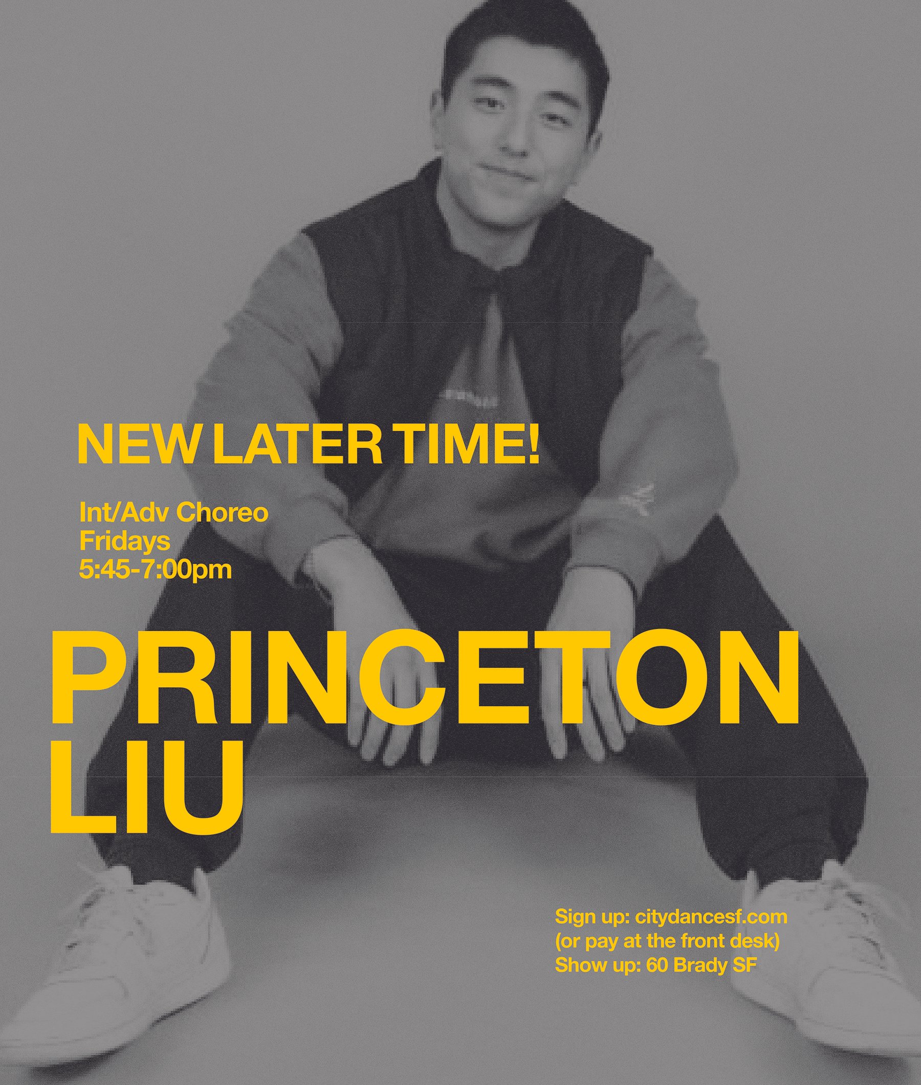 CLICK ON PIC TO SIGN UP ^ Note: This class starts 30 minutes later now: Fridays at 5:45pm | 60 Brady