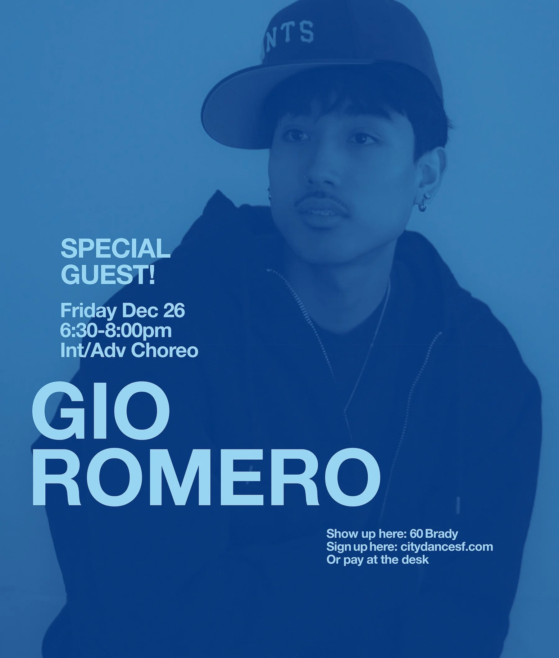 SPECIAL GUEST GIO ROMERO will be back for the holidays and he will be teaching on Friday Dec 26th at 6:30pm, right before Matthew LI! | 60 Brady