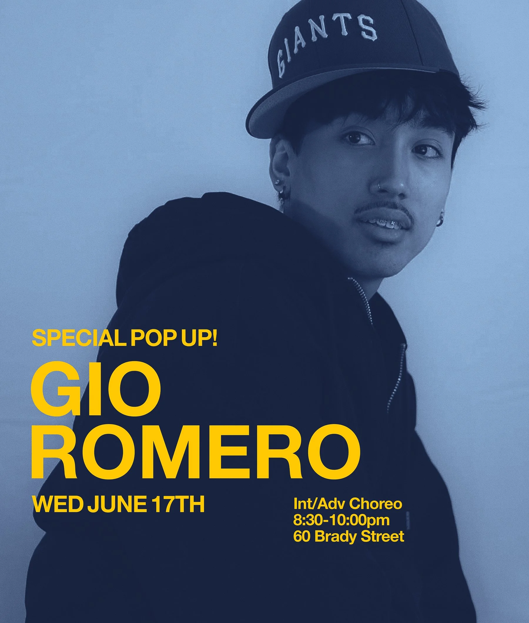 We can't wait for this one! Gio will be home for the summer and he is teaching on Wednesday June 17th! 8:30pm | 60 Brady | CLICK ON PIC TO SIGN UP ^