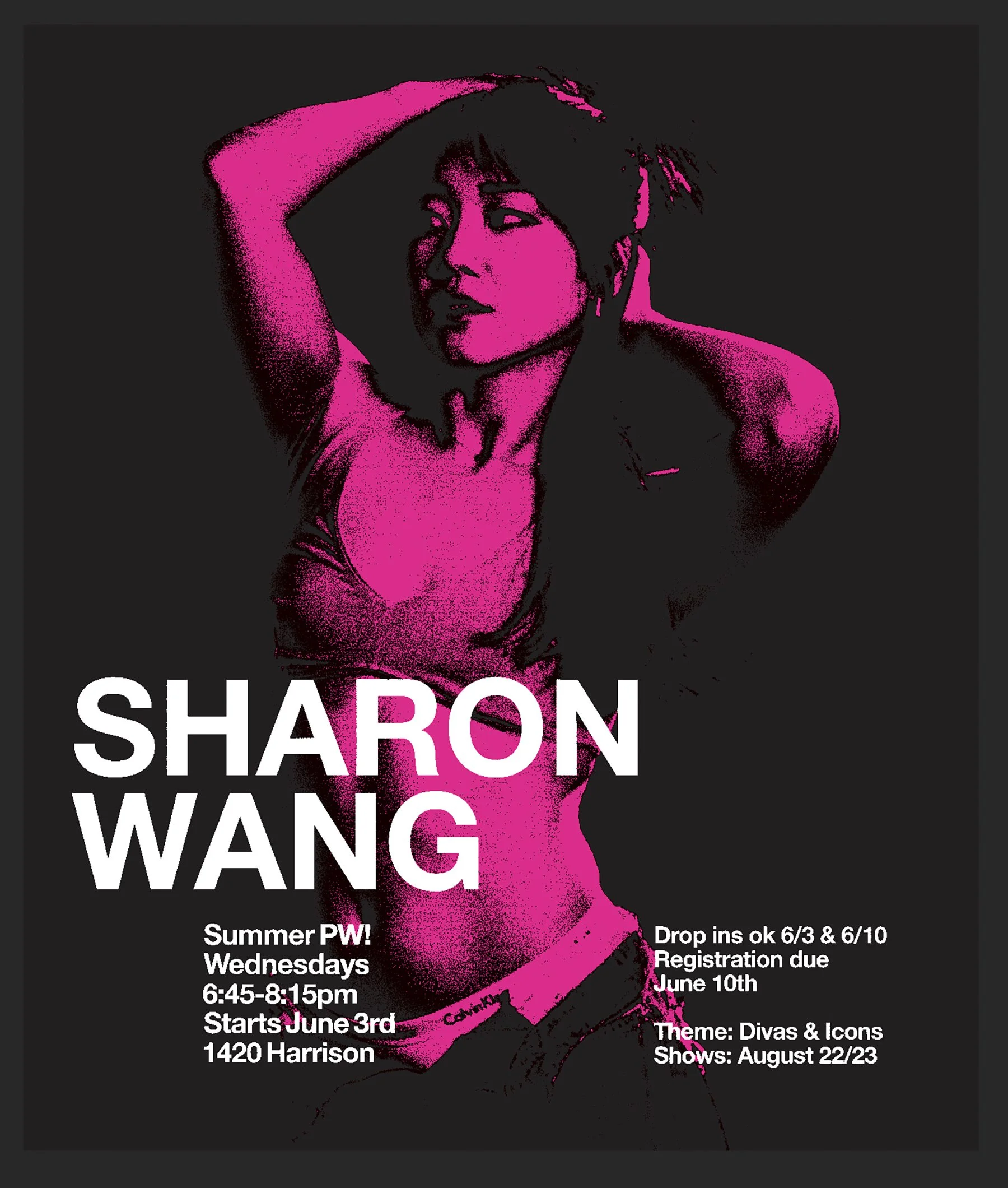 Sharon is directing her first ever Jazz Funk Performance Workshop for us! She started last Wednesday but you can still drop in tonight (June 10th) at 6:45pm at the City Dance Annex | 1420 Harrison | online registration is now closed but you can pay a