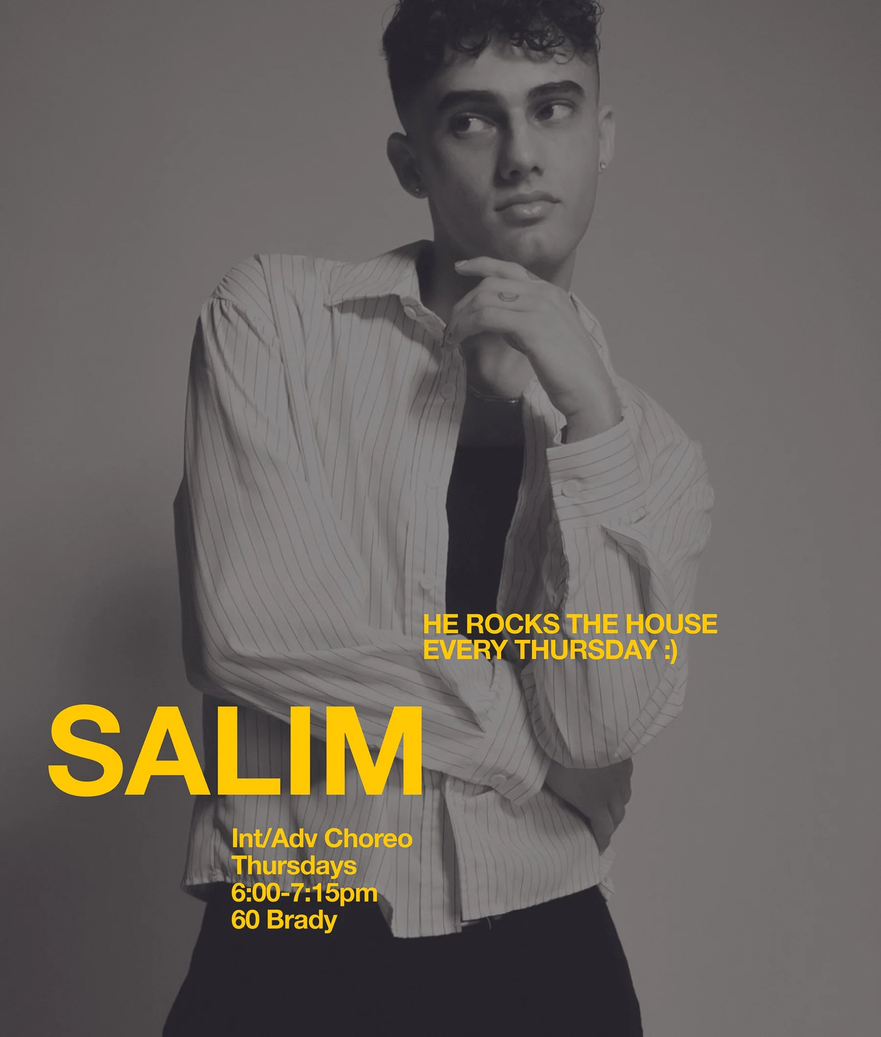 Dance with SALIM every Thursday at 6pm! | 60 Brady | CLICK ON PIC TO SIGN UP ^