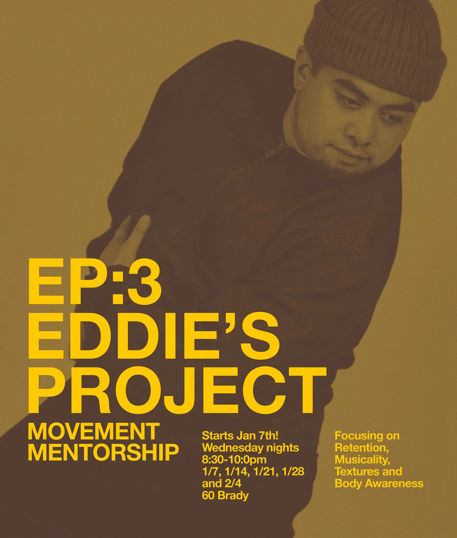 Special 5 week intensive with Eddie Mina starts Jan 7th! 8:30pm | 60 Brady