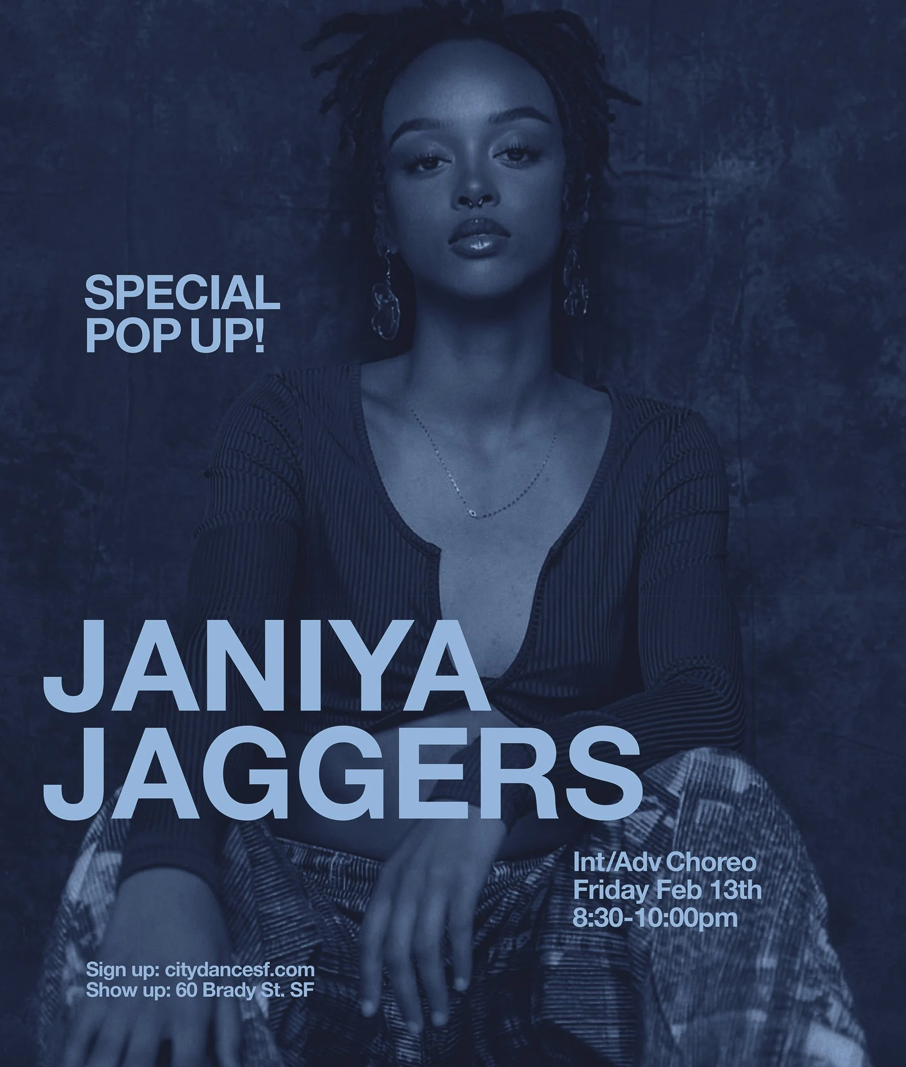 Janiya comes highly recommended by Salim (so this should be amazing : ) Dance with Janiya on Friday Feb 13th at 8:30pm | 60 Brady