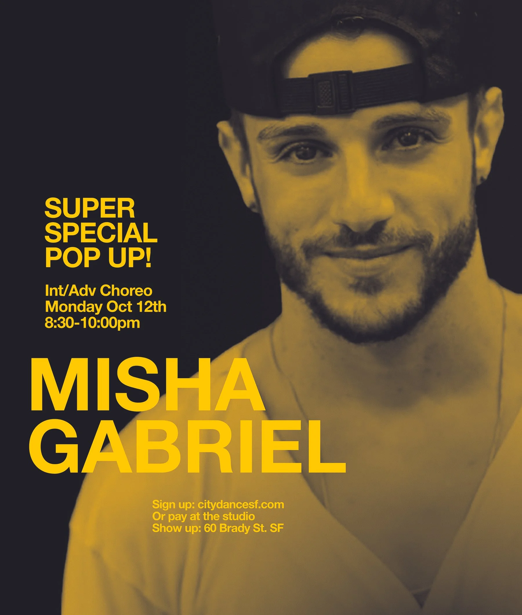 MONDAY OCTOBER 12TH! Don't miss MISHA GABRIEL at 8:30pm! | Credits lnclude: Beyonce, Chris Brown, Pussycat Dolls, John Legend and many more! We can't wait! | 60 Brady | Click on pic to  sign up ^ or pay at the desk