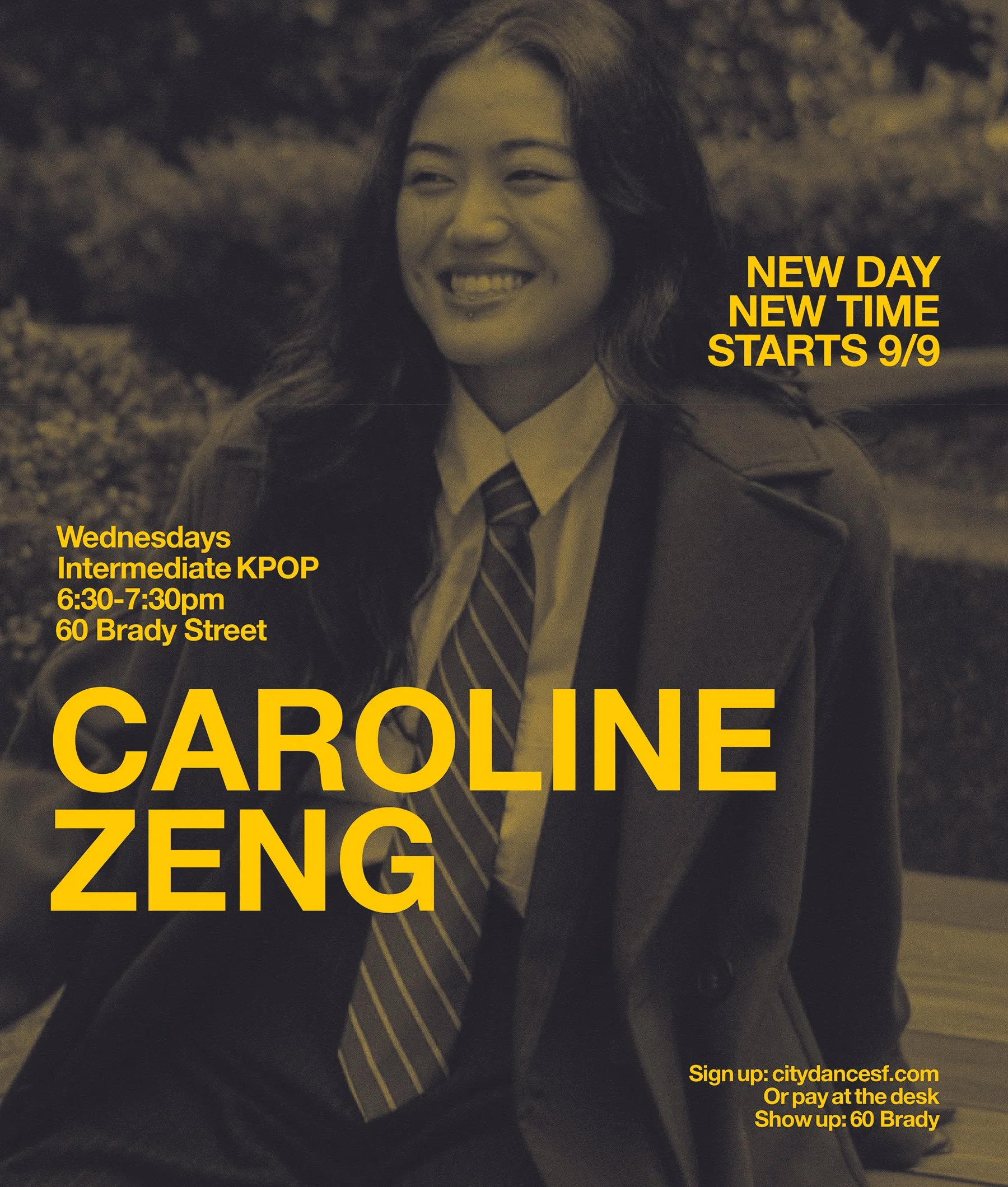 Caroline is off for the next 2 weeks (9/23, 9/30) but Chuyi is subbing! Wednesdays at 6:30pm | 60 Brady 