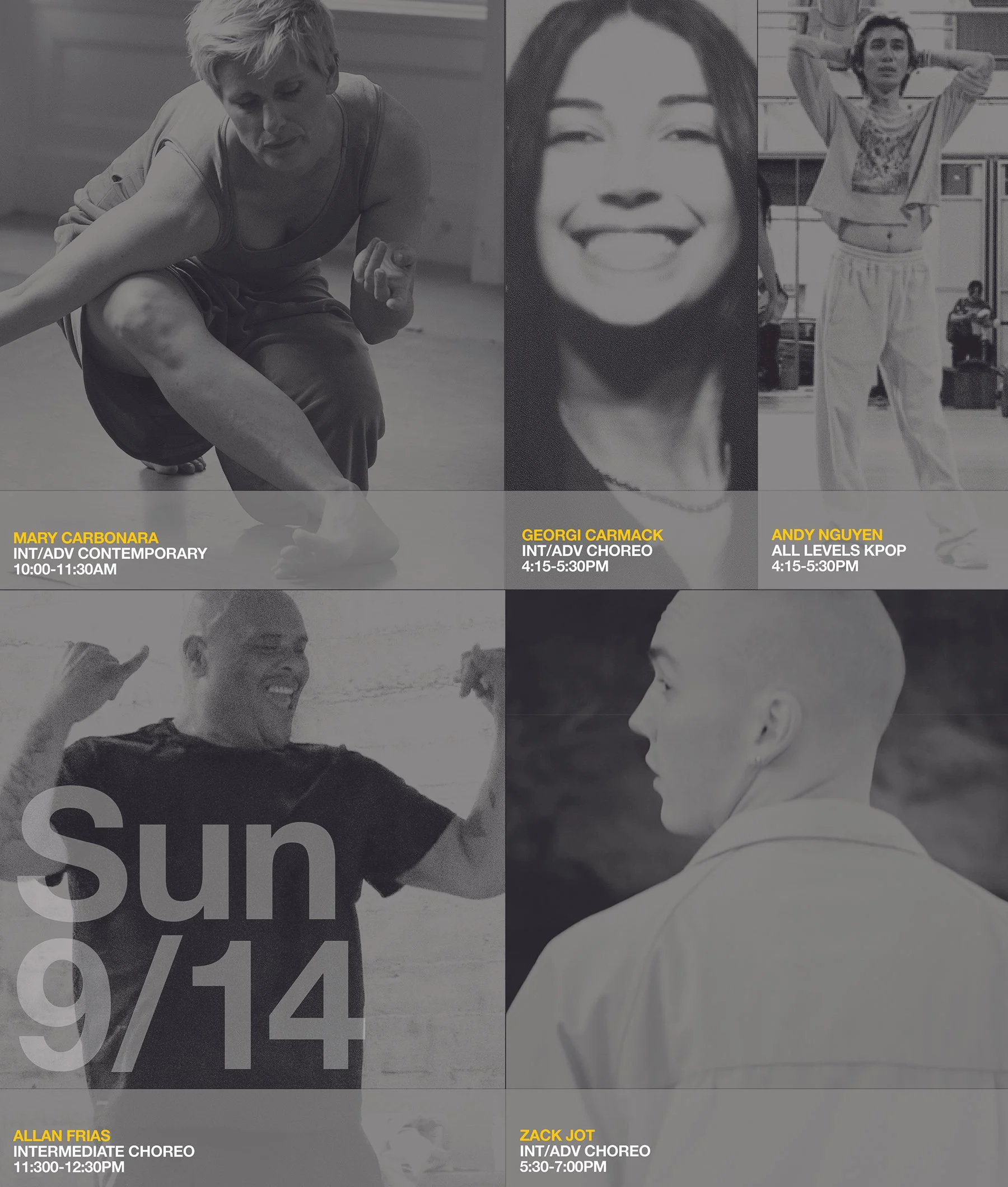 SCHEDULE FOR SUNDAY SEPT 14TH