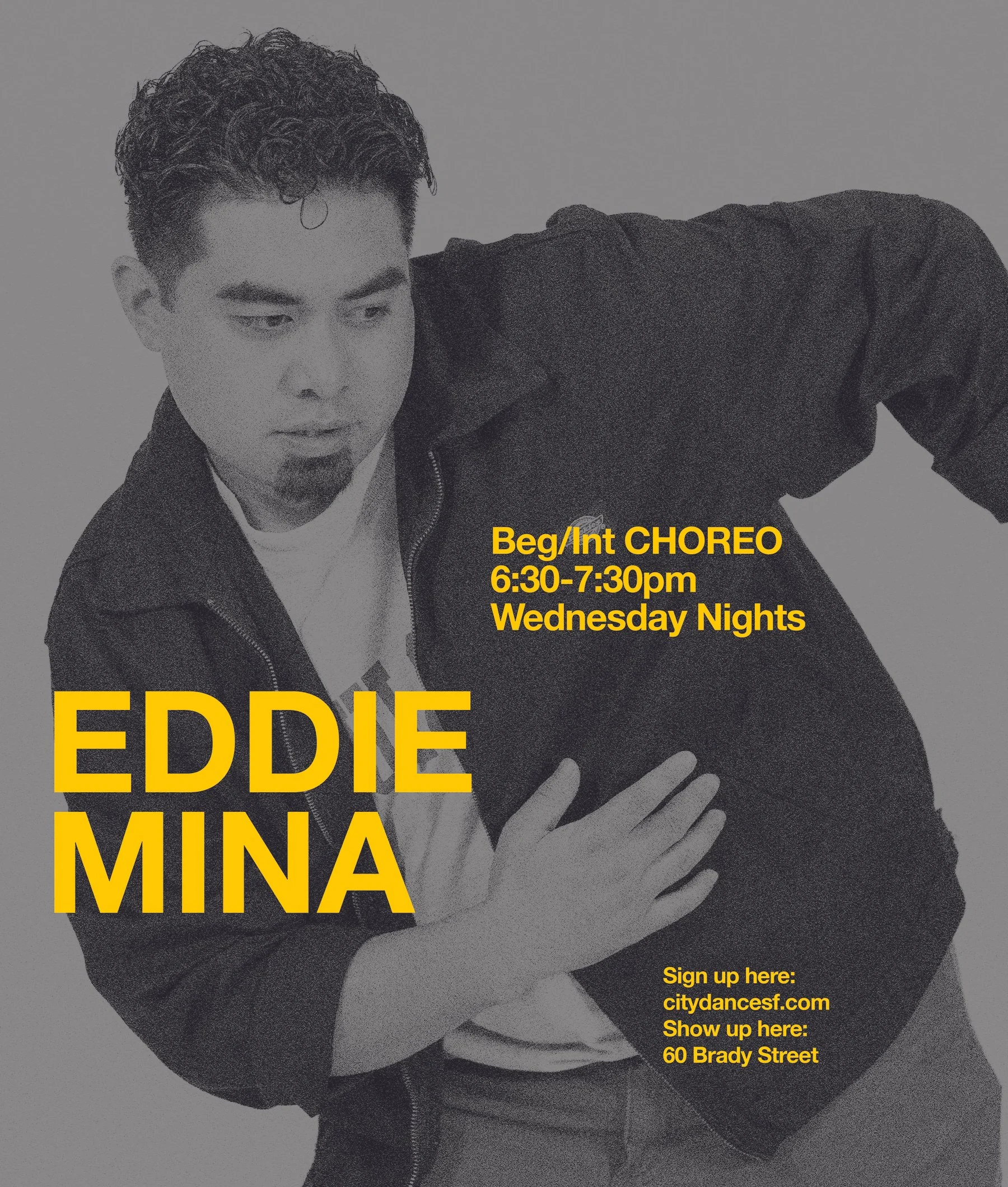 Great for more experienced Beginner/Intermediate dancers. Wednesdays at 6:30pm | 60 Brady