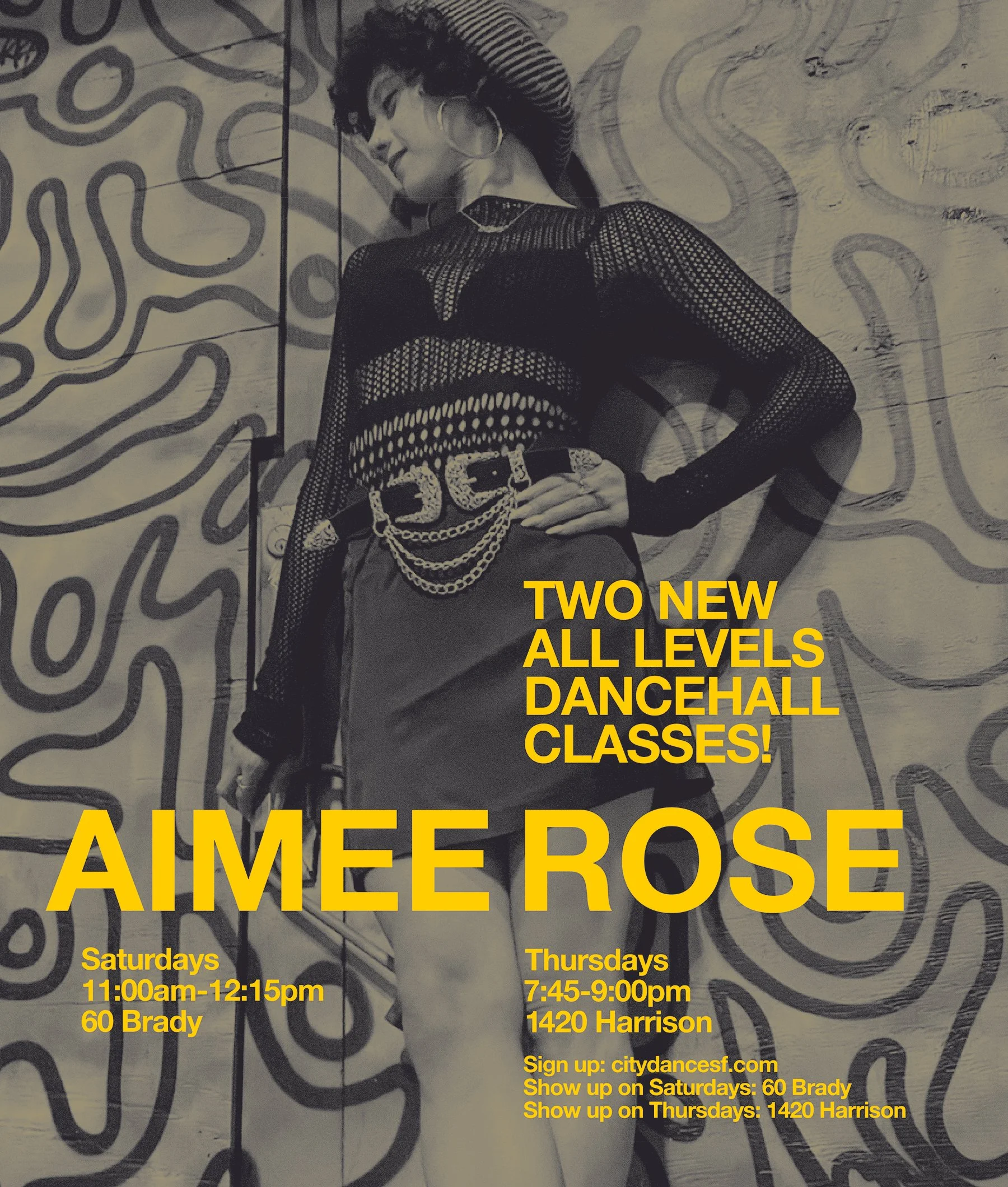 CLICK ON PIC TO SIGN UP ^ Great new Adv-Beginning Level DanceHall class is happening at the Annex now! Join us at 7:45pm | 60 Brady