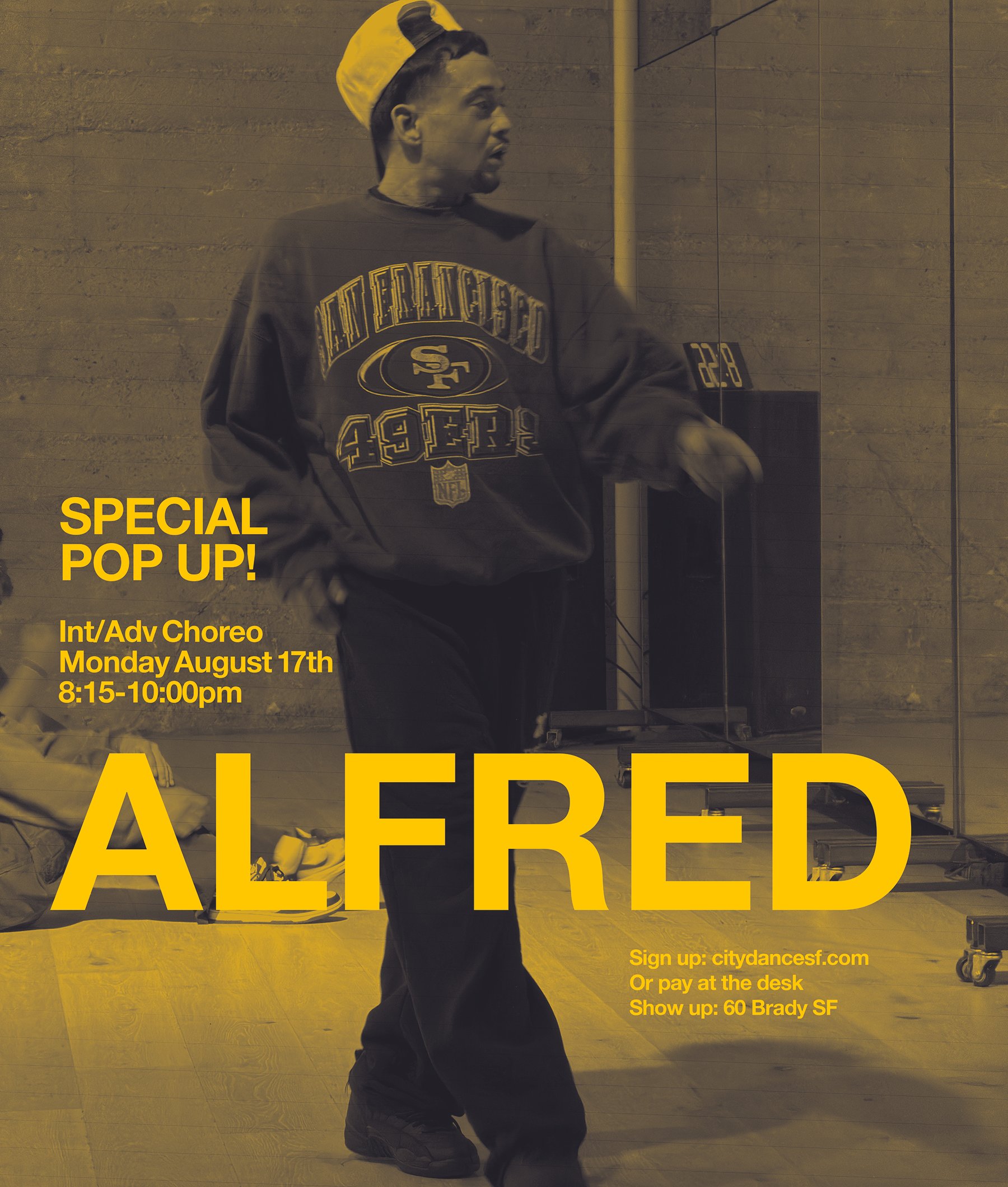 Monday August 17th! Alfred Remulla is coming back! Dance with him at 8:15pm | 60 Brady | Click on pic to sign up ^ or pay at the desk if we have room :)