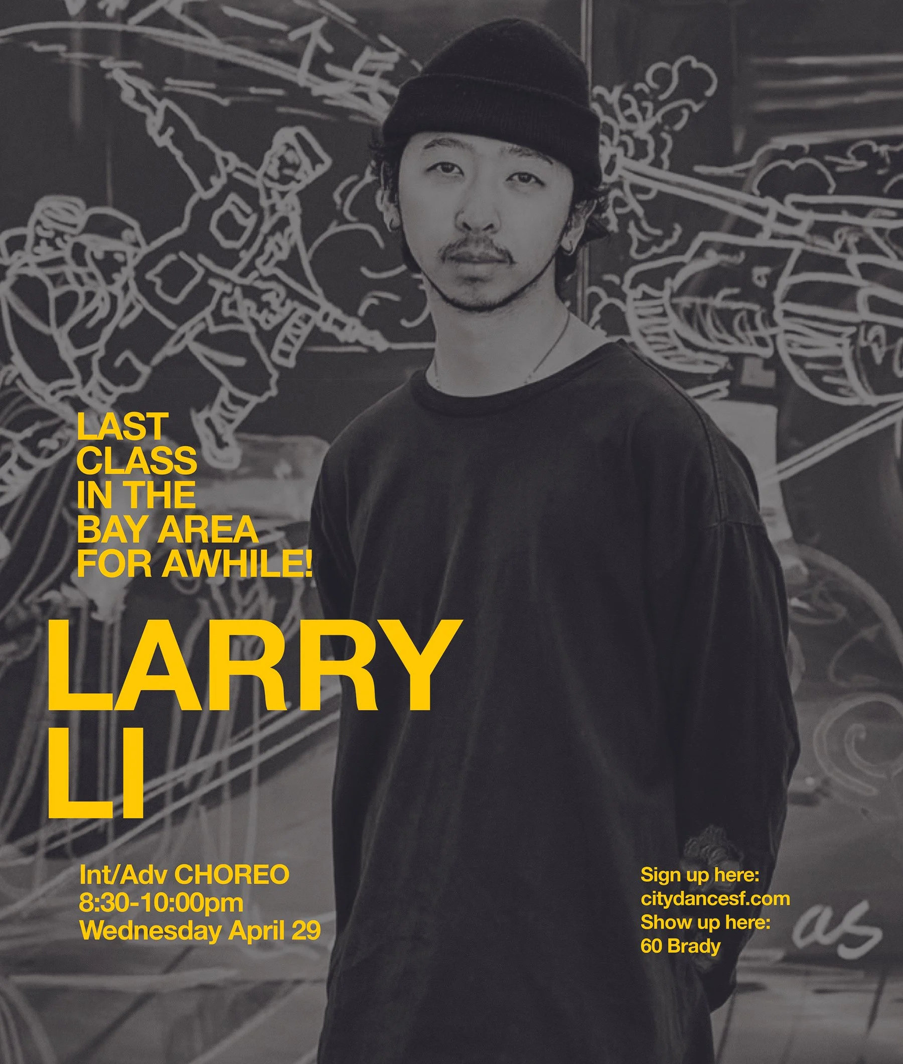 Last chance to dance with Larry before he goes home to LA! | Wednesday April 29th 8:30pm | 60 Brady