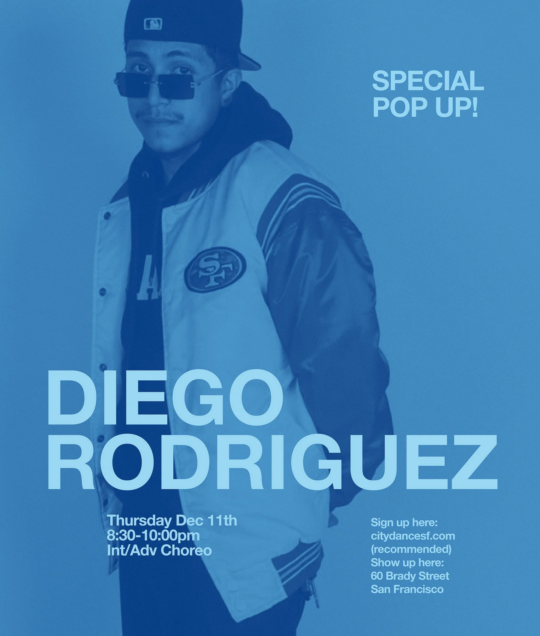 This Thursday, DEC 11TH! Catch Diego's first pop up class at 8:30pm | 60 Brady
