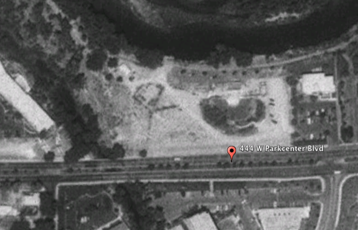 Google Earth historical imagery of the former Idaho Shakespeare amphitheater on ParkCenter