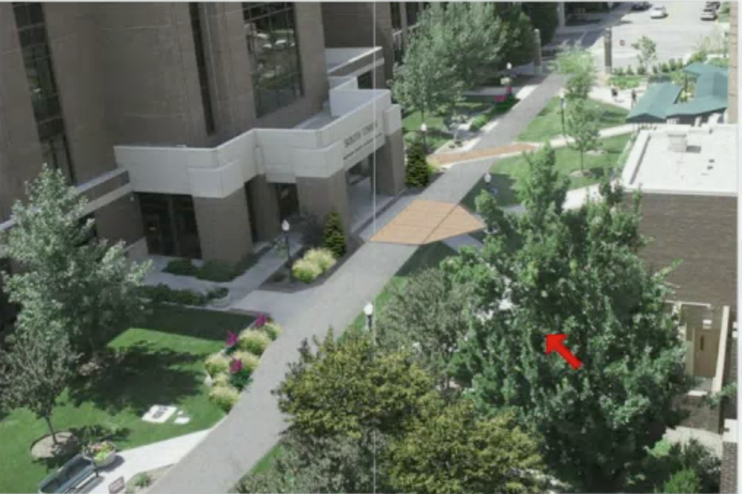 Rendering of proposed changes to Bannock St. corridor, via St. Luke's Health System as presented to Boise City Council