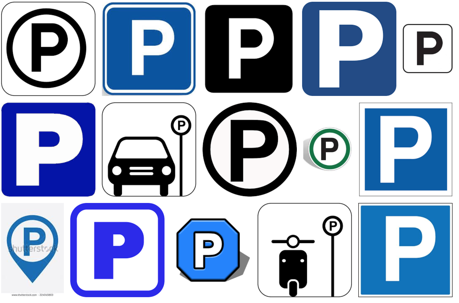 Google image results for "parking symbol"