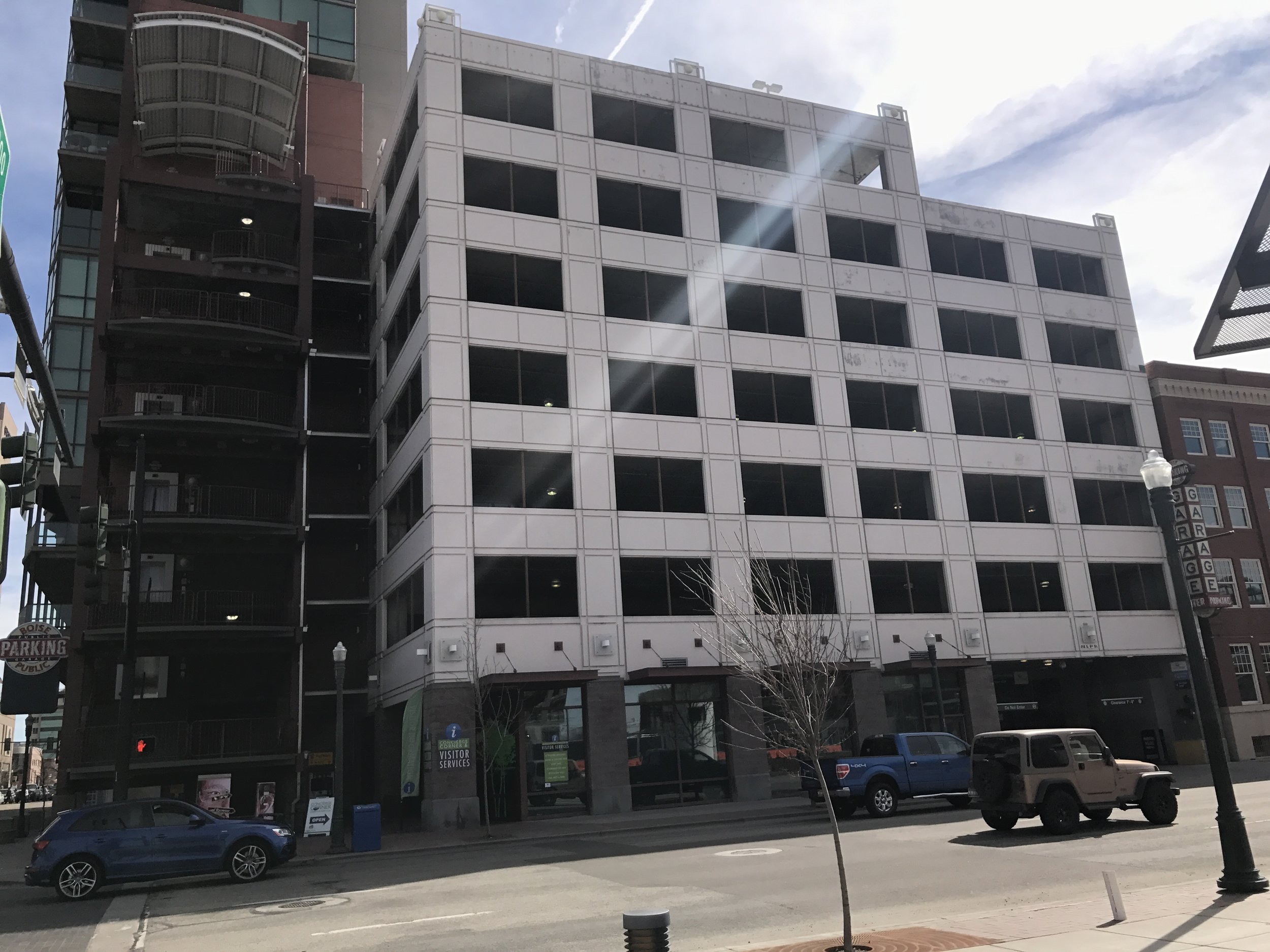 The eight-story 9th & Front Garage was the site of more than 90% of all suicides attempted on a downtown garage from 2014-2016 according to a report from the Idaho Department of Health & Welfare's Suicide Prevention Program. Don Day/BoiseDev.com