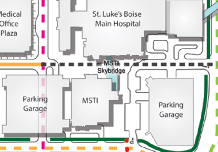Bannock St. between MSTI and the "Main Hospital" is current closed to all but pedestrians and cyclists. City officials want to see it opened to include vehicle traffic.