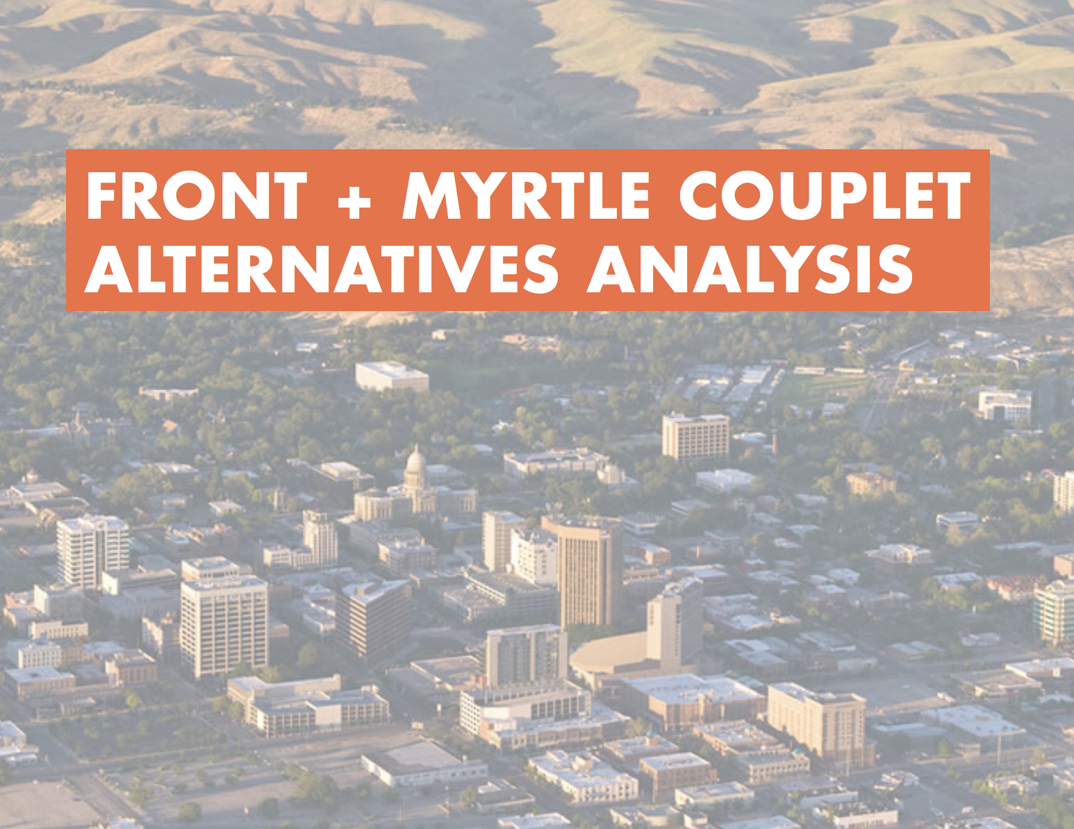 Cover page of the Front & Myrtle Alternatives Analysis