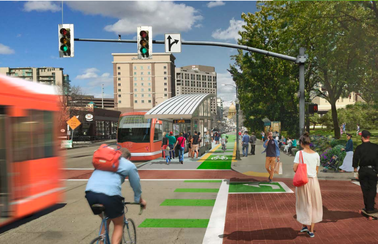 Rendering of possible Boise circulator. Courtesy City of Boise.