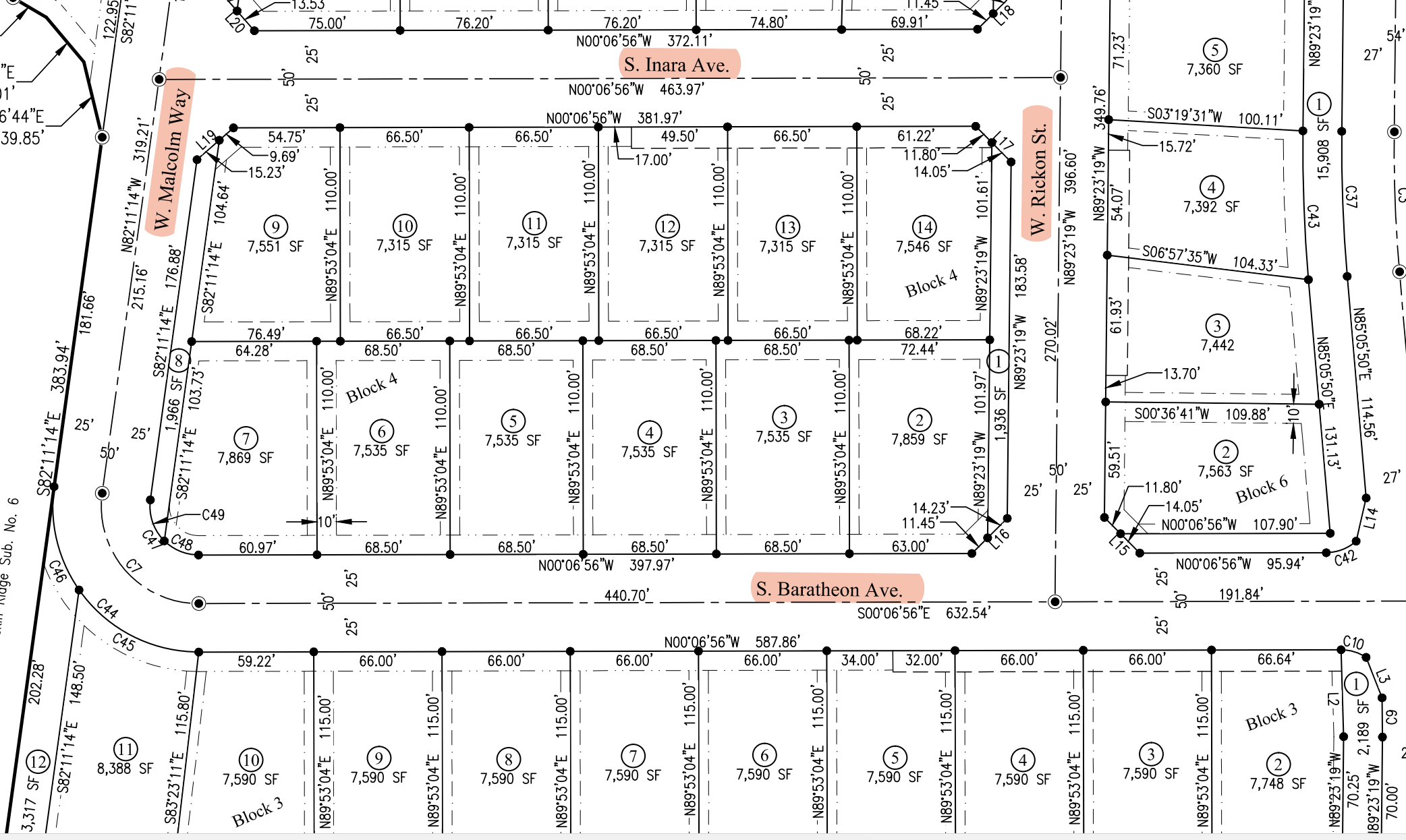The plat map shows Baratheon and Rickon in the forthcoming Silver Trail subdivision